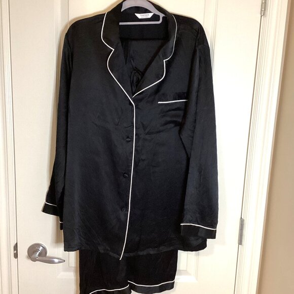 THXSILK Women's Mulberry Silk PJ Set Long Sleeve Sleepwear Nightwear Pajamas - Picture 1 of 11